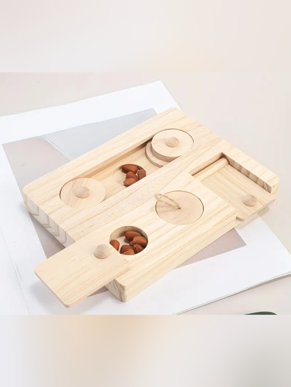 NEW WOOD SMALL PET FEEDER